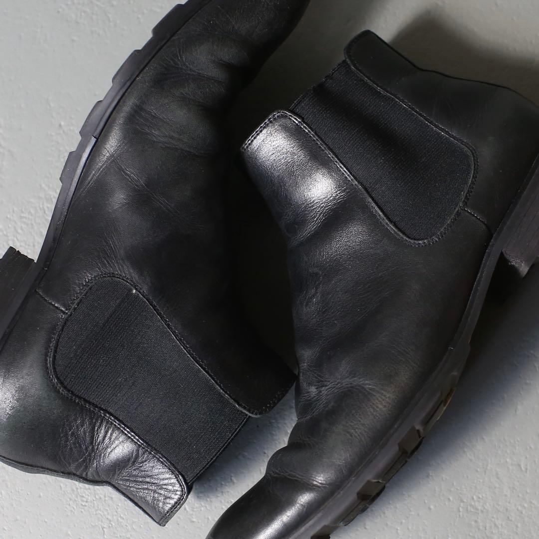 雰囲気◎ 90s~ Side Gore Leather Short Boots