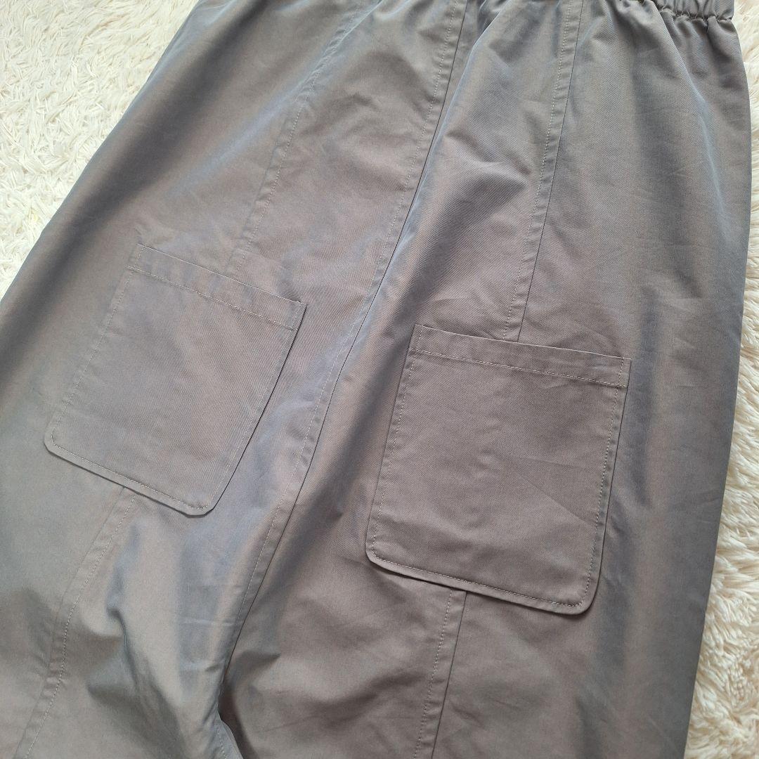 【美品】カベサロッソ　カーブシルエットタフタサロペット　グレー　38