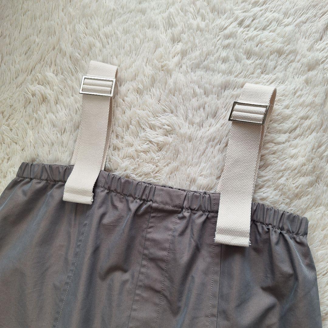 【美品】カベサロッソ　カーブシルエットタフタサロペット　グレー　38