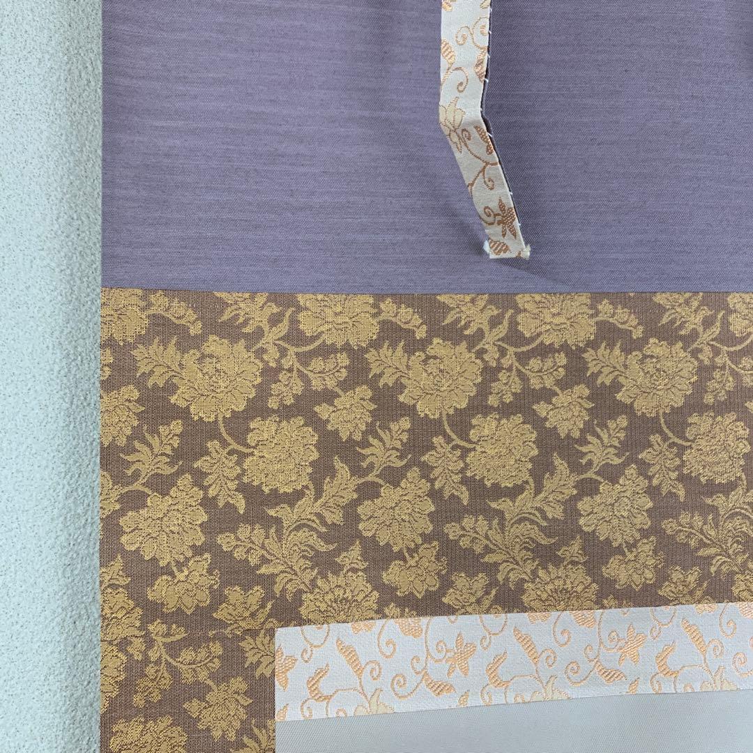 美品 掛け軸 西陣織 俵屋宗達 風神雷神図 刺繍 年中掛け