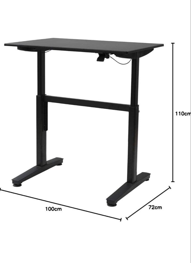 山善(YAMAZEN) 昇降式デスク (ガス圧式)