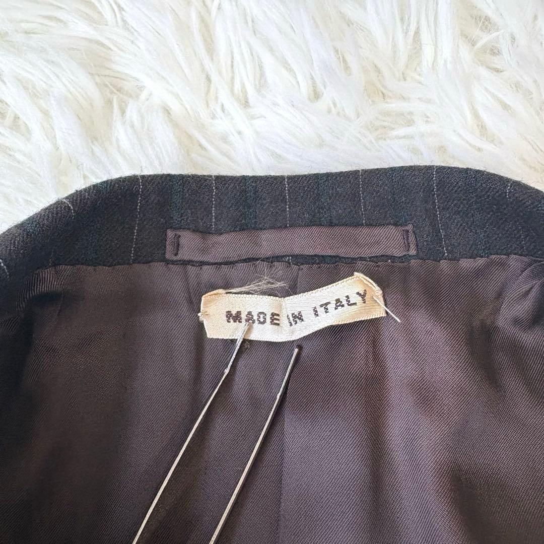 【美品】HERMES エルメス　カシミヤ混　ストライプ セットアップ　スーツ