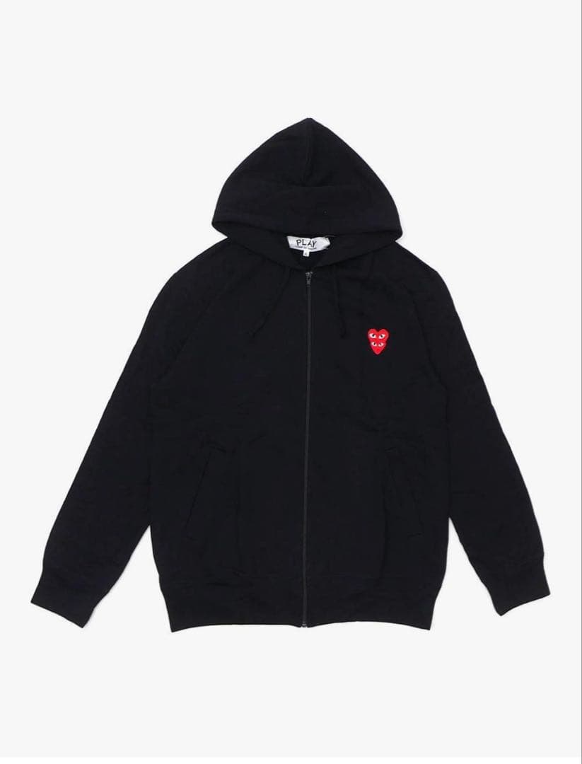 プレイ・コムデギャルソン　ダブルレッドハートジップアップフーディー