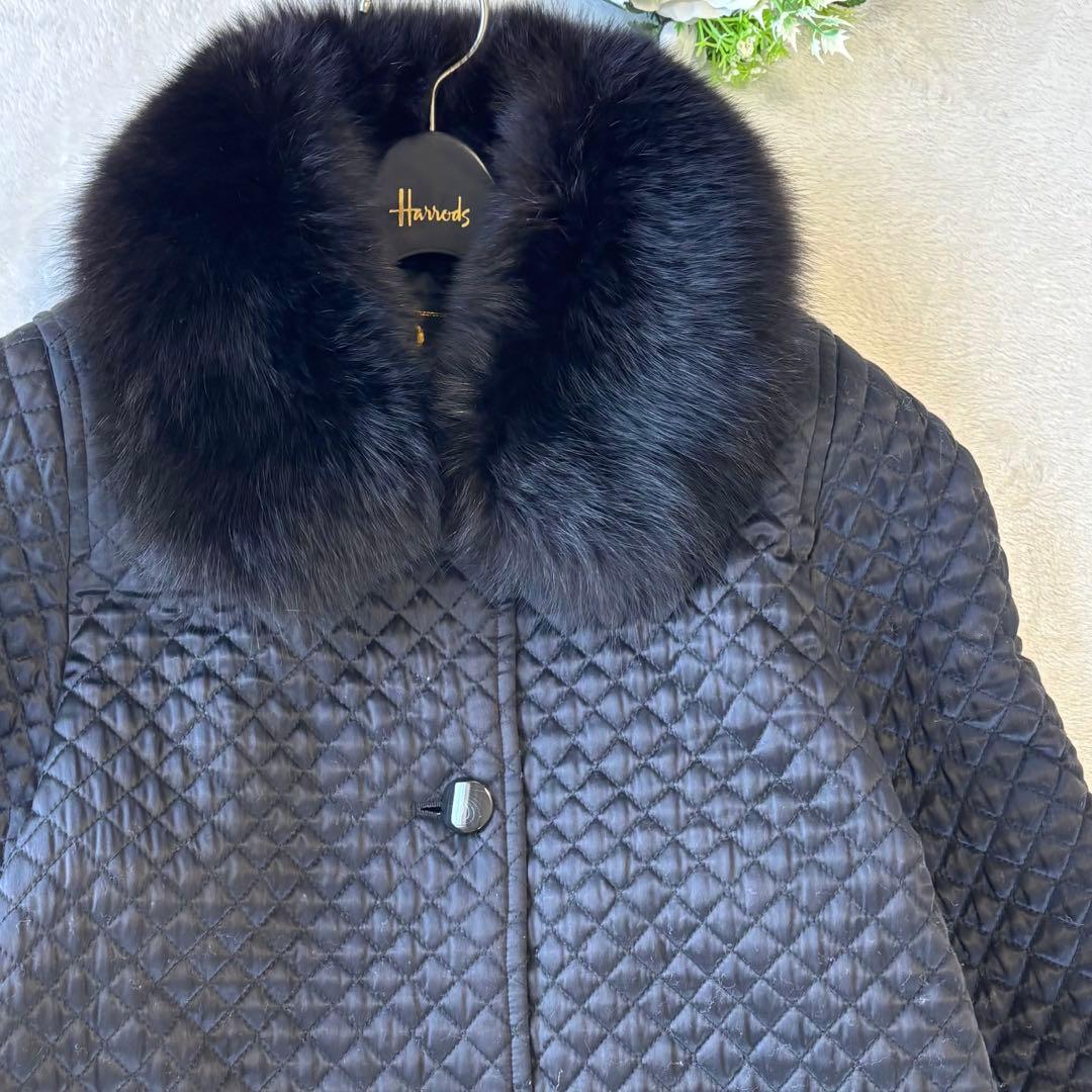 美品　スーパービューティー　シルク　フォックス　キルト　コート　2way 大きい