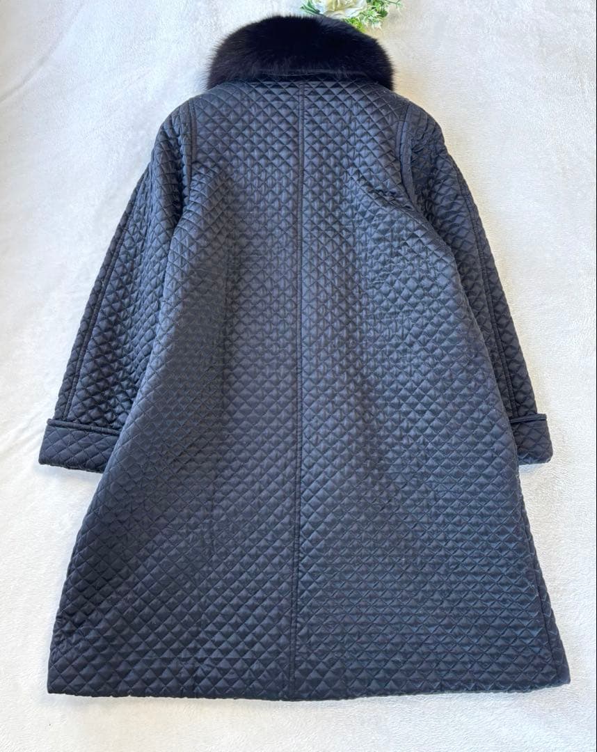 美品　スーパービューティー　シルク　フォックス　キルト　コート　2way 大きい