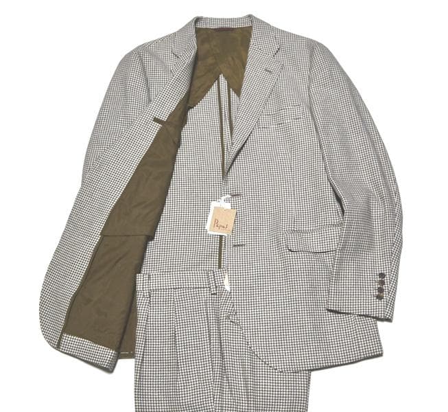 新品 タグ付き PAPAS パパス 千鳥柄スーツ Lサイズ 国内正規 日本製 ②