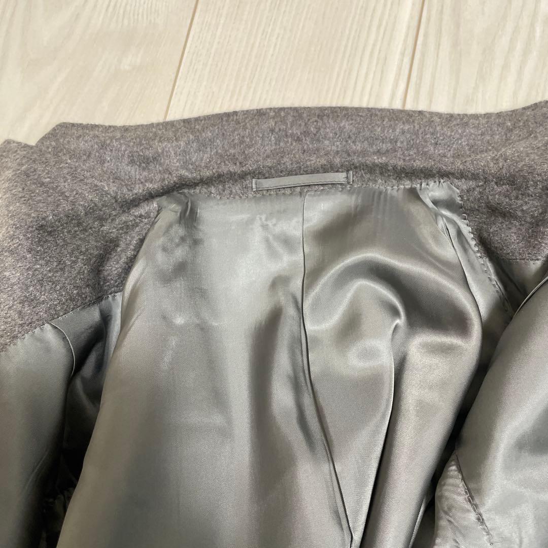 RING JACKET カシミヤ100% グレー チェスターコート 46