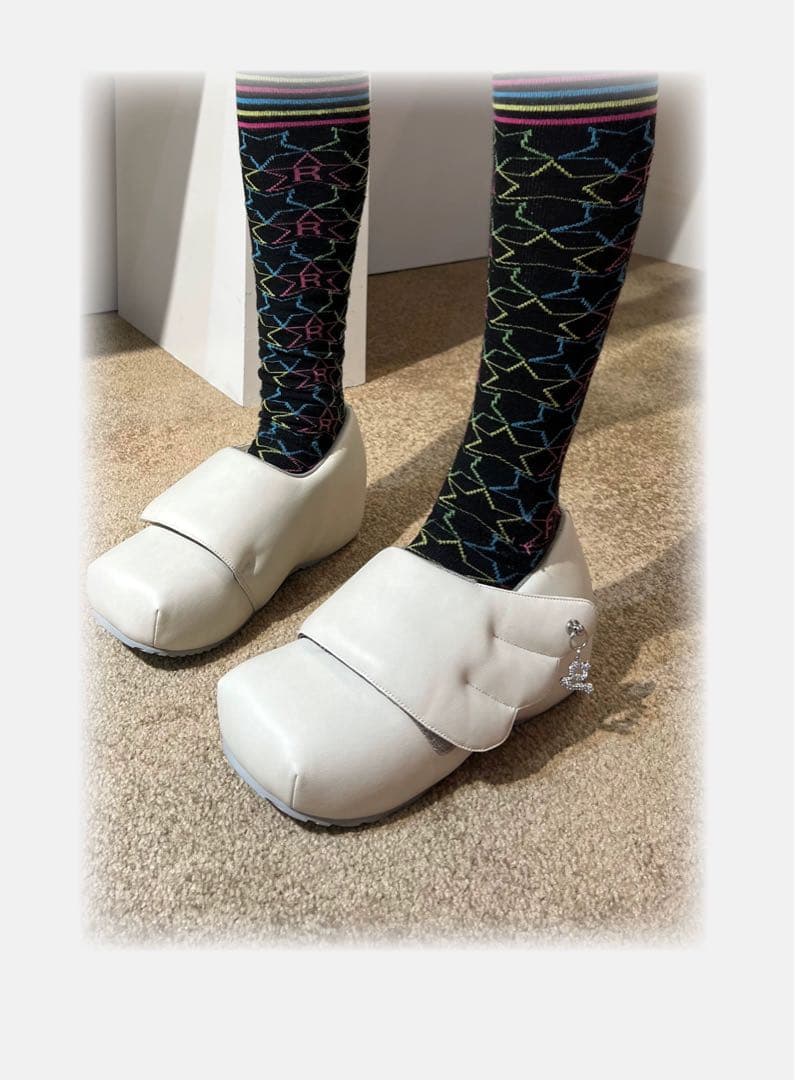 GRAPE Hotel Wings Platform Shoes ホワイトy2k