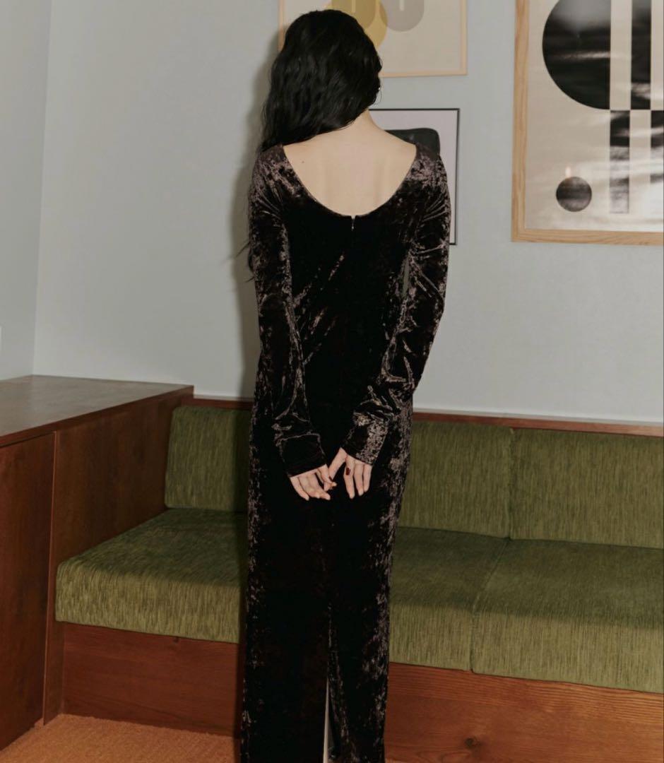 【ANDRESD】sparkle lace velour dress