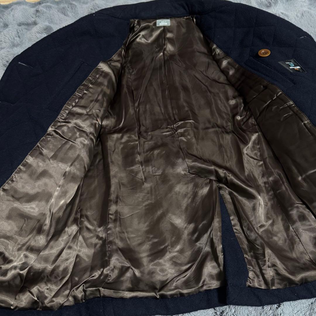 kolor/BEACON ネイビー ピーコート キルティング M 中綿 ダブル