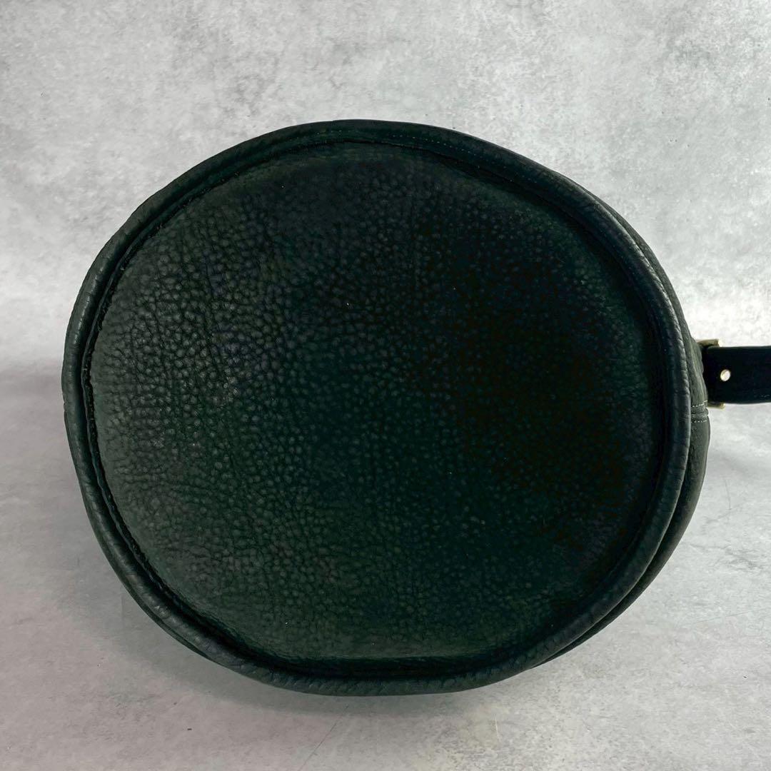 ✨稀少カラー✨美品✨オールドコーチ　バケットバッグ　肩かけ　ヌバックレザー　緑