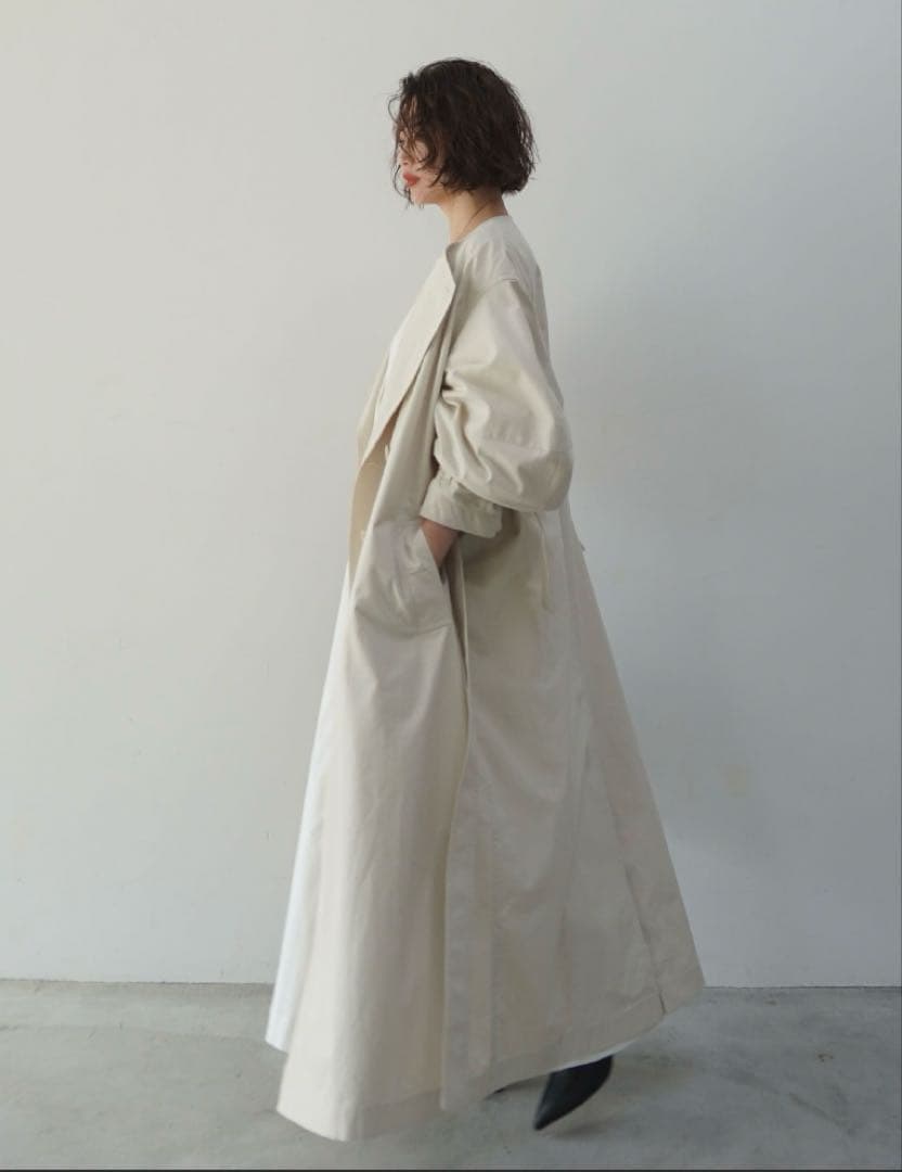 ETRE TOKYO エトレトウキョウ ノーカラートレンチコート M 定番