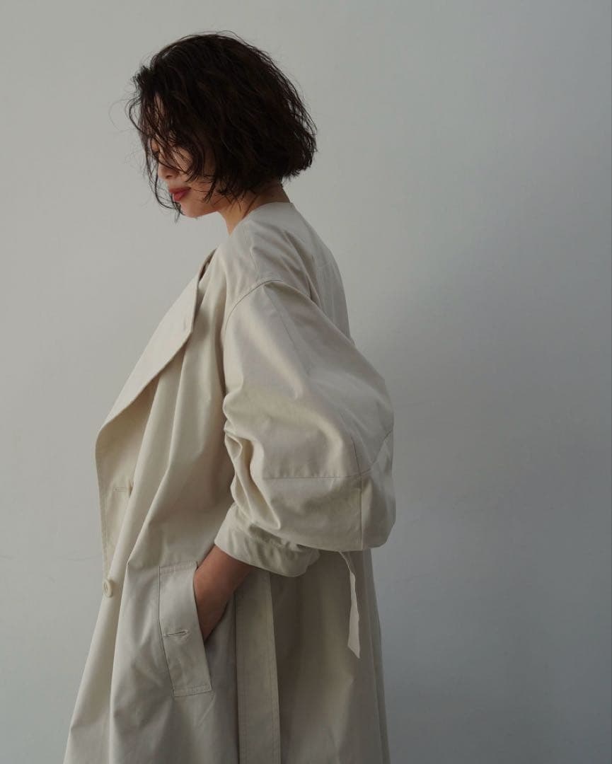 ETRE TOKYO エトレトウキョウ ノーカラートレンチコート M 定番