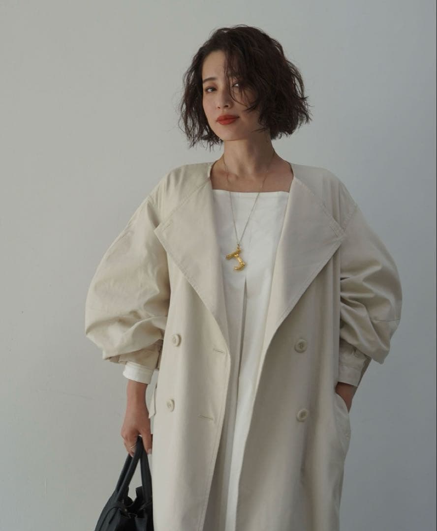 ETRE TOKYO エトレトウキョウ ノーカラートレンチコート M 定番