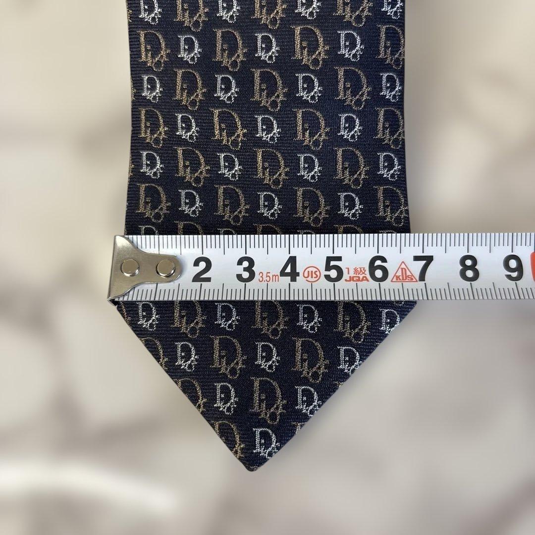 【箱付き&極美品✨】DIOR ネクタイ　オブリーク柄　ネイビー　ブラウン　紺　茶