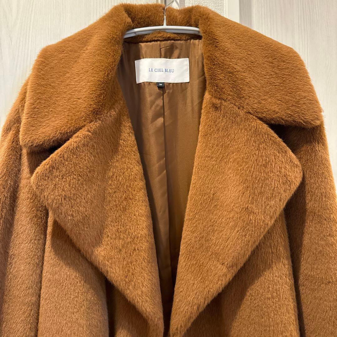 【美品・即日発送します！】LE CIEL BLEU ブラウンファーコート