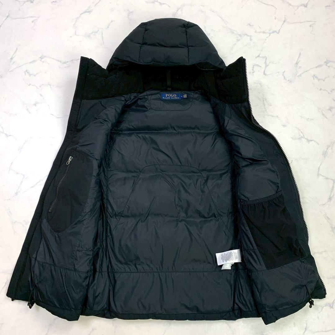 美品★ポロラルフローレン ダウンベスト ビッグポニー刺繍 ブラック M　D992