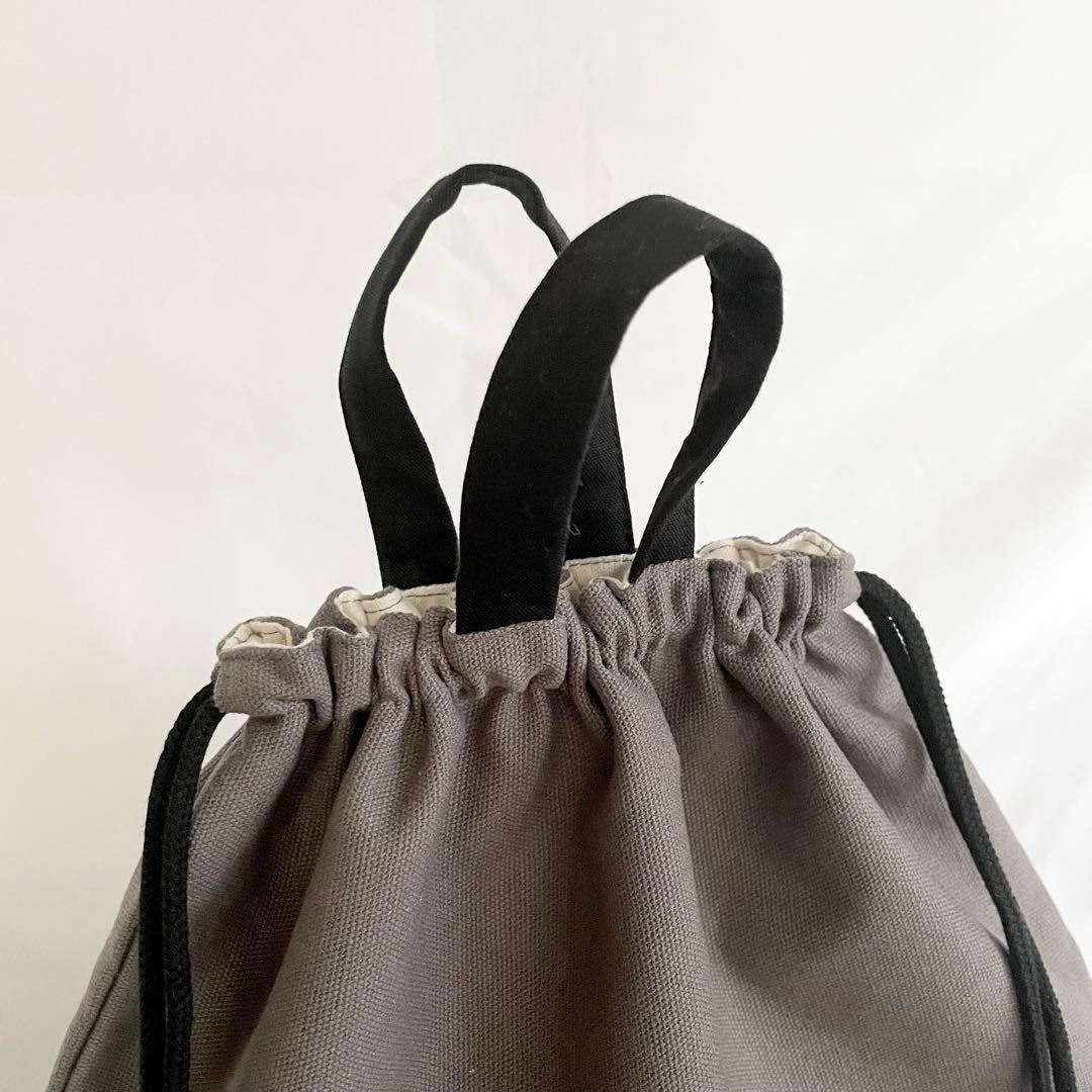 入園入学　レッスンバッグ　図書本バッグ　通園バッグ　グレー　無地　シンプル