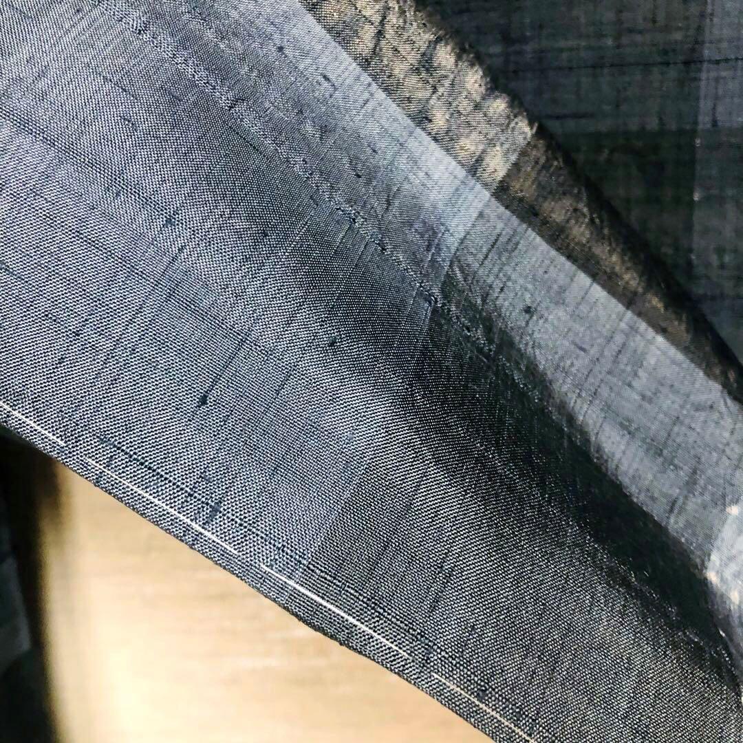 【未使用　トールサイズ】生紬　吉澤与一　付下げ　裄丈70.5 身丈169