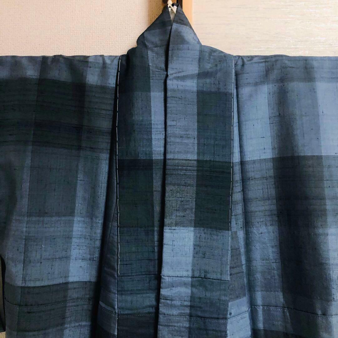 【未使用　トールサイズ】生紬　吉澤与一　付下げ　裄丈70.5 身丈169