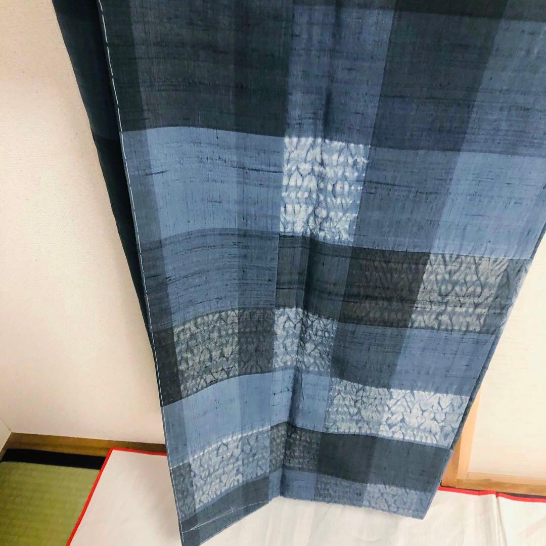 【未使用　トールサイズ】生紬　吉澤与一　付下げ　裄丈70.5 身丈169