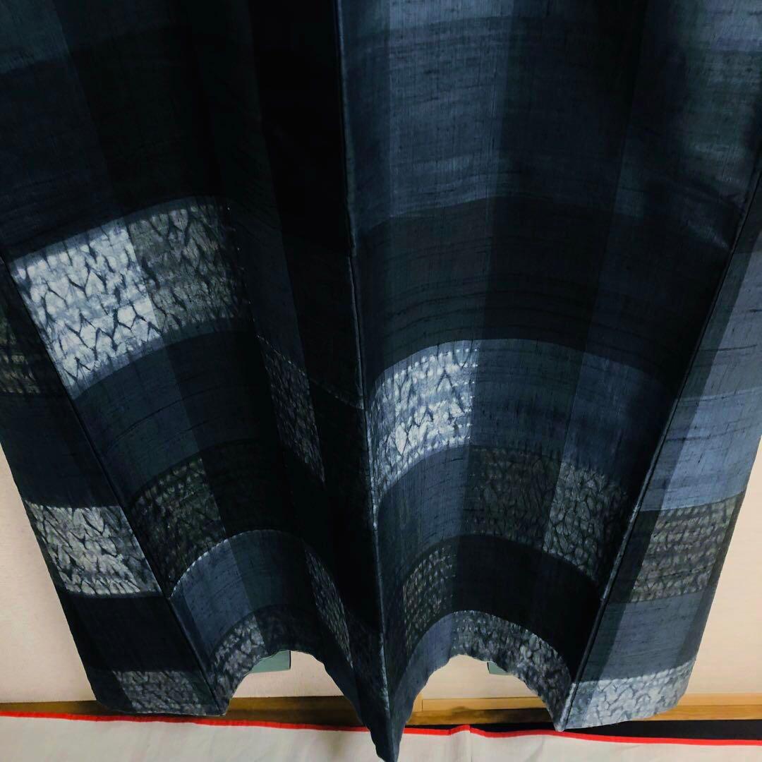 【未使用　トールサイズ】生紬　吉澤与一　付下げ　裄丈70.5 身丈169