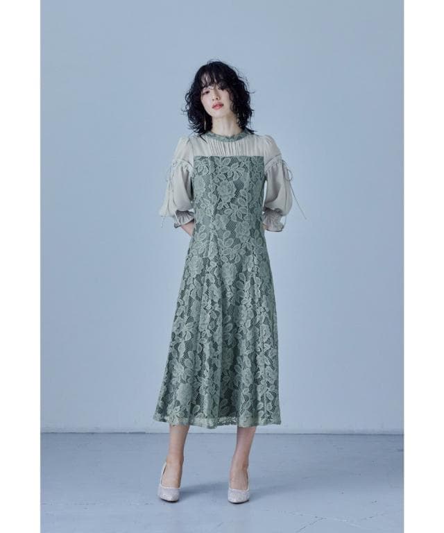 美品 niana ニアナ パーティードレス L 大きい ゆったりオケージョン