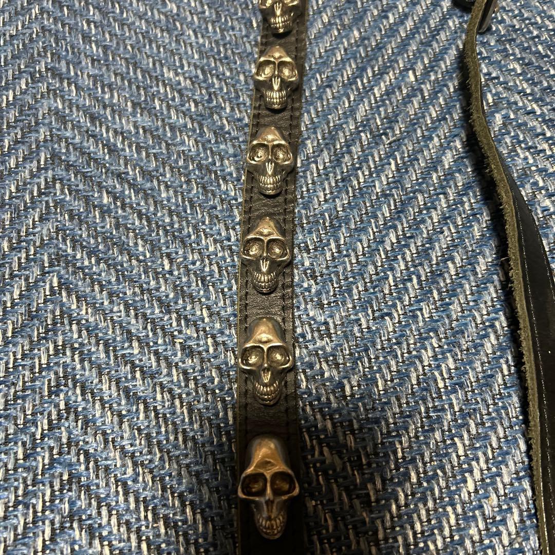 hide スカルデザイン レザーストラップ