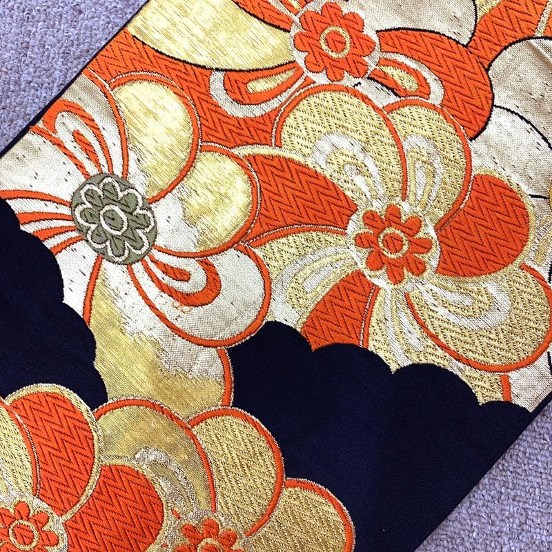 408ag75,楽々衿□七五三 七歳 女児 着物&袋帯 部分絞り 花文□状態良好