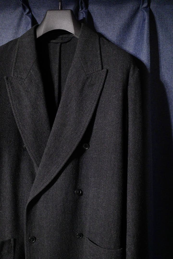 COMOLI強縮ウールダブルジャケット/ドローストリングパンツ　セットアップ