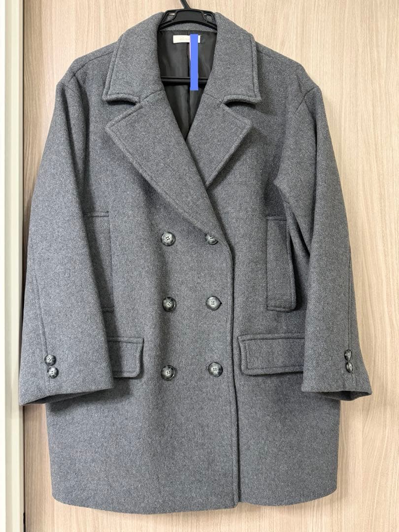 ラウンジドレス Pコート グレー 美品 フリーサイズ