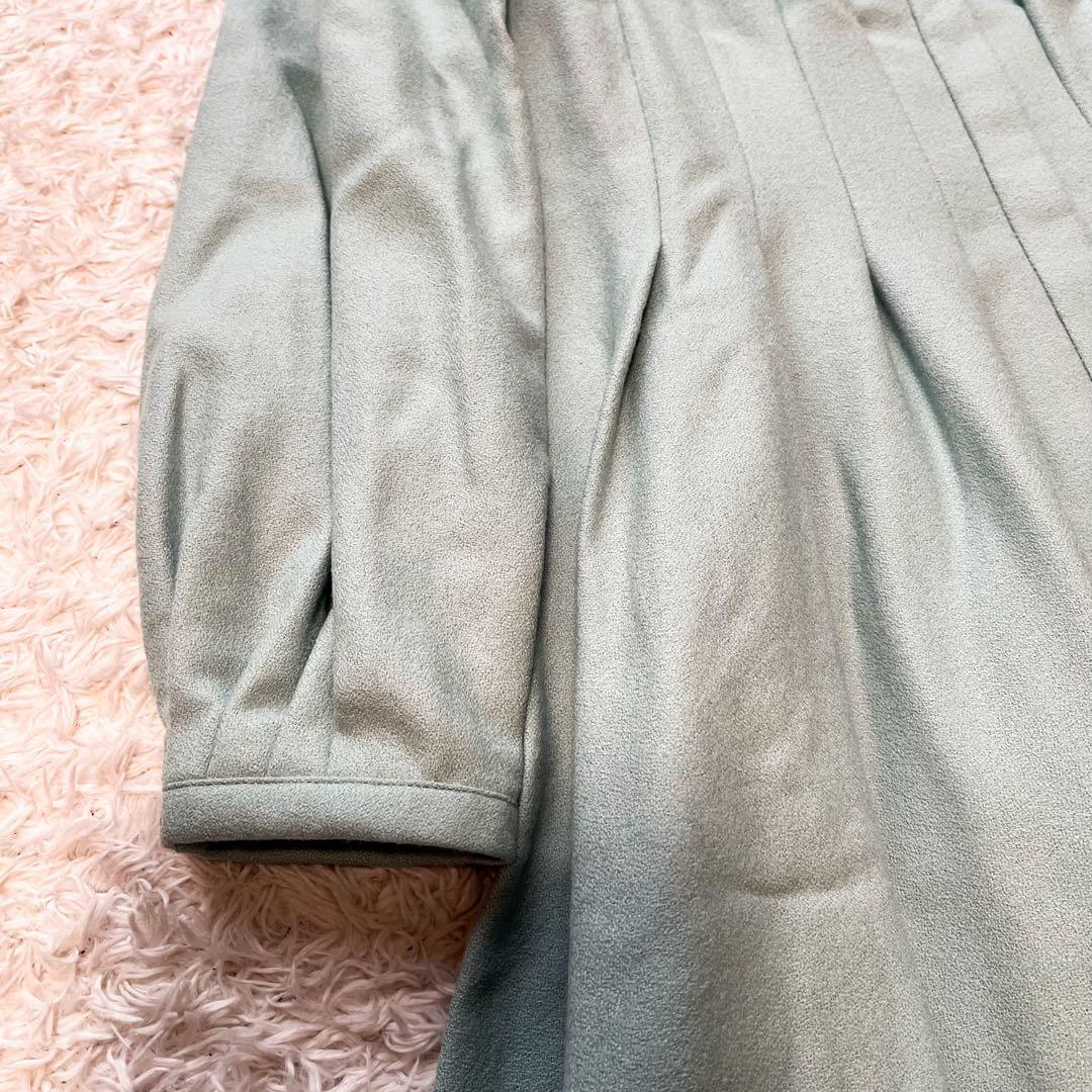 ANAYI ウールジョーゼットフロントタックワンピース 36