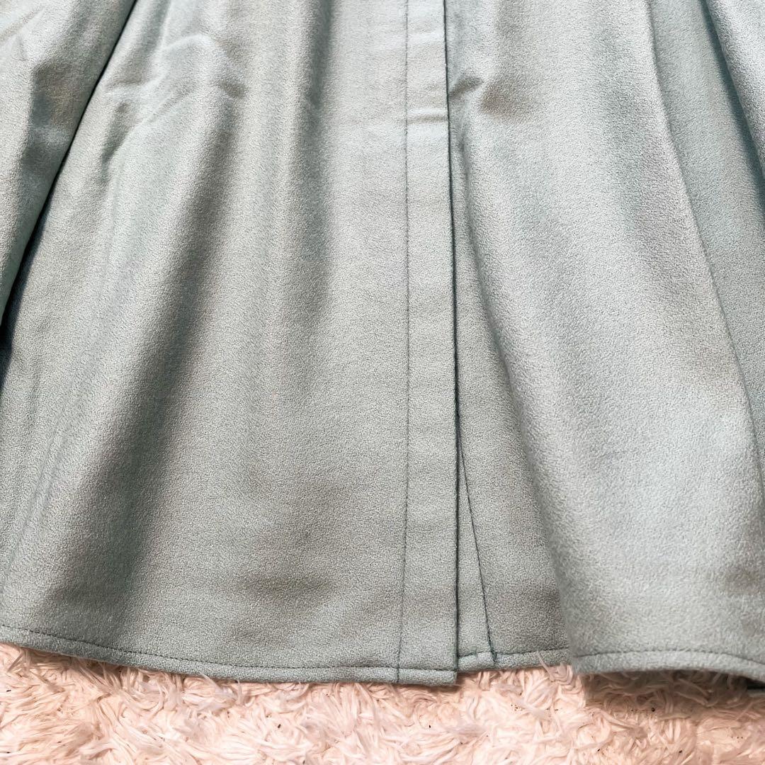 ANAYI ウールジョーゼットフロントタックワンピース 36