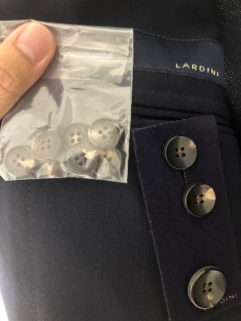 新品LARDINI ネイビー テーラードジャケット46ラルディーニ