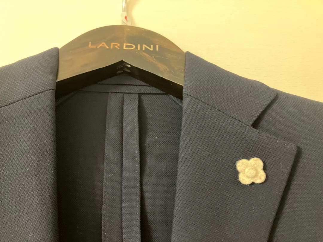 新品LARDINI ネイビー テーラードジャケット46ラルディーニ
