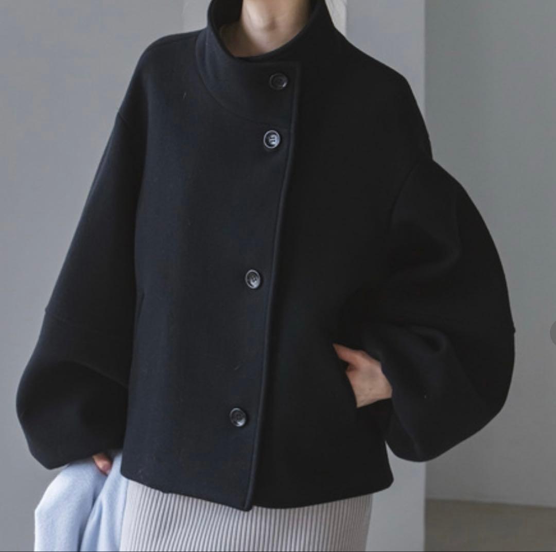 NOBLE メルトンパフスリーブショートコート　38サイズ