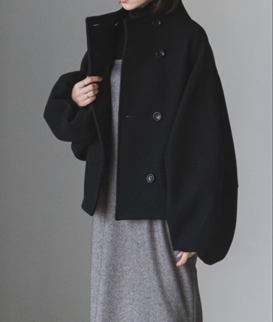 NOBLE メルトンパフスリーブショートコート　38サイズ