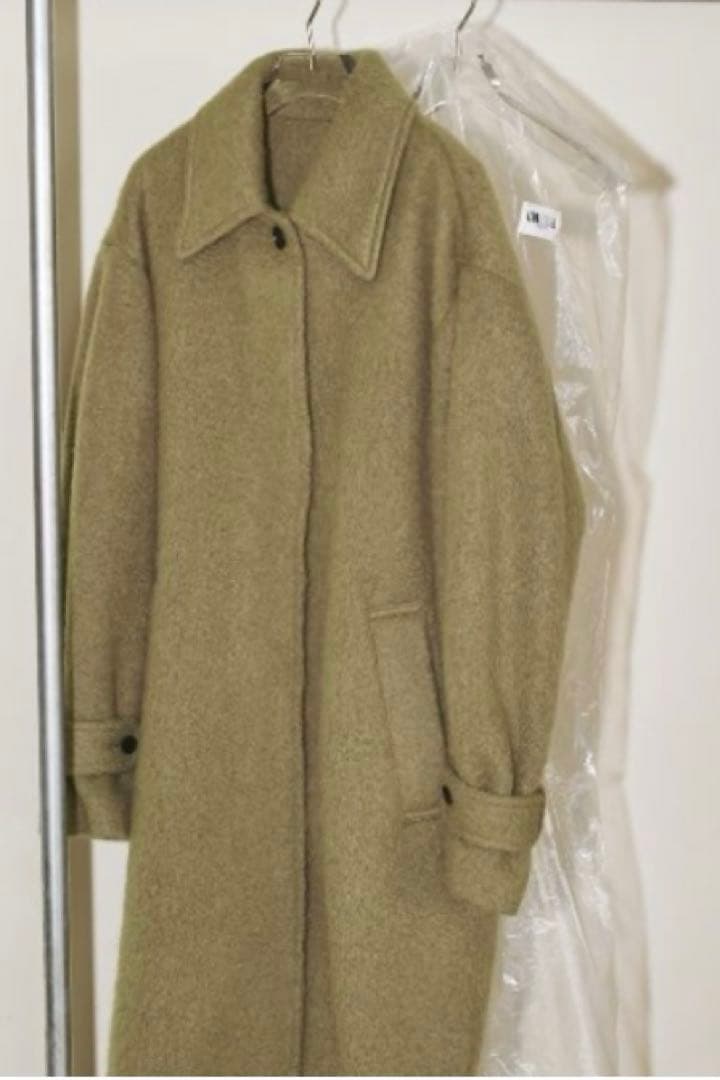 【トゥデイフル 】Shaggy Over Coat オリーブ 36