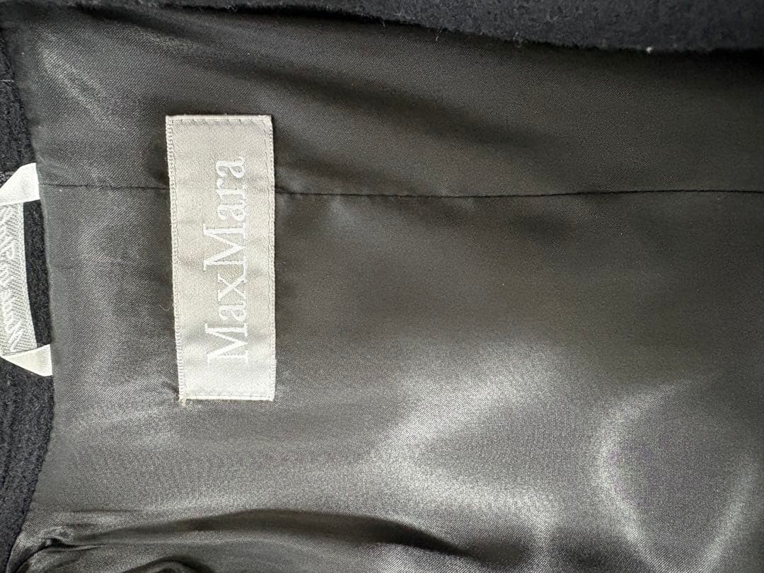 Max Maraブラック ロングコート