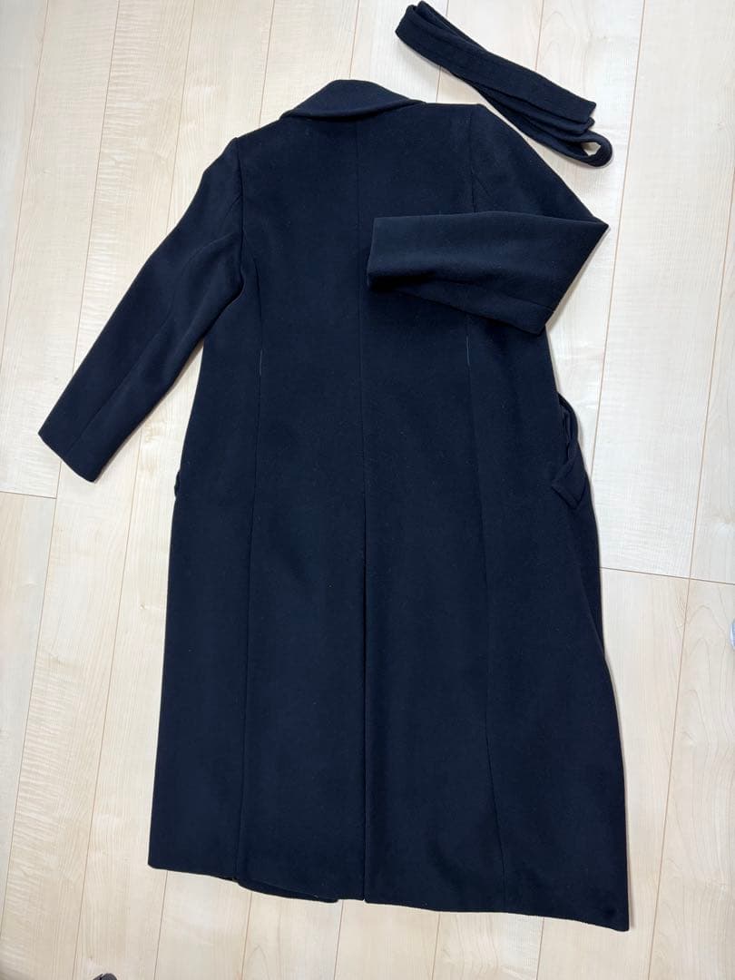 Max Maraブラック ロングコート