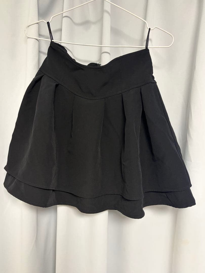 ミシェルマカロン　美脚スカート　ブラック　L