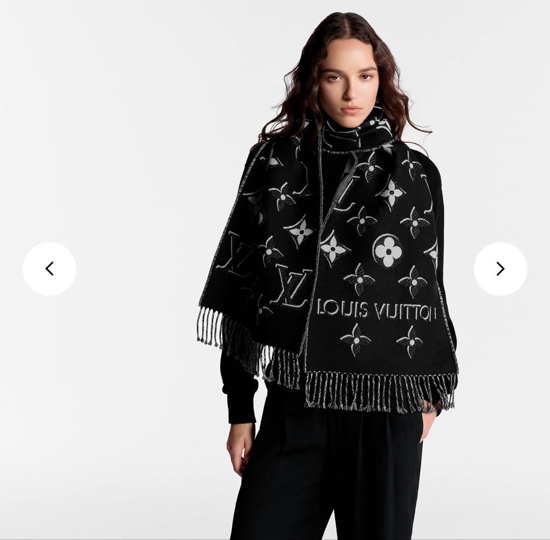 ルイヴィトン LV エセンシャル シャインM78159 マフラー ウール グレー