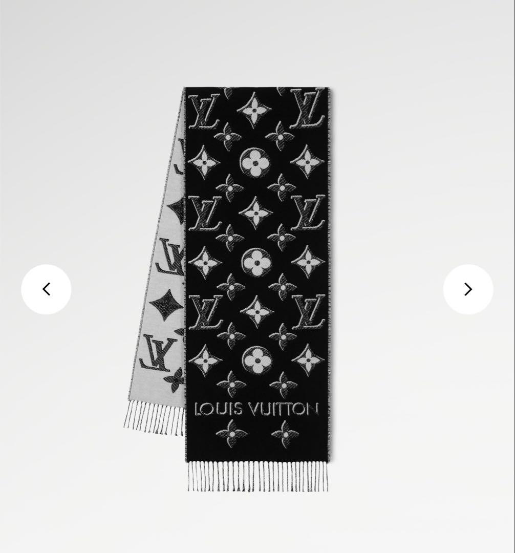 ルイヴィトン LV エセンシャル シャインM78159 マフラー ウール グレー