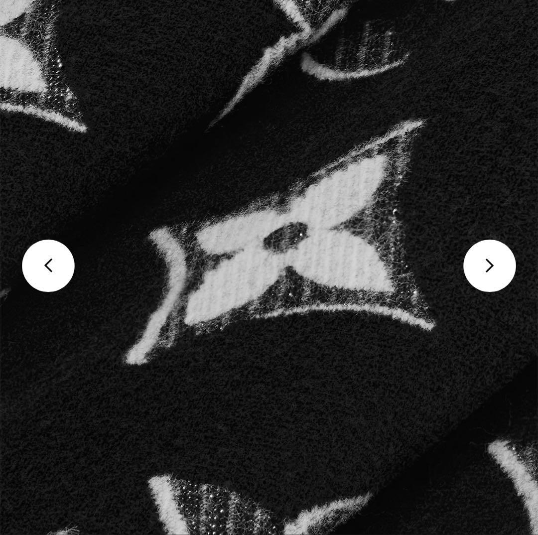 ルイヴィトン LV エセンシャル シャインM78159 マフラー ウール グレー