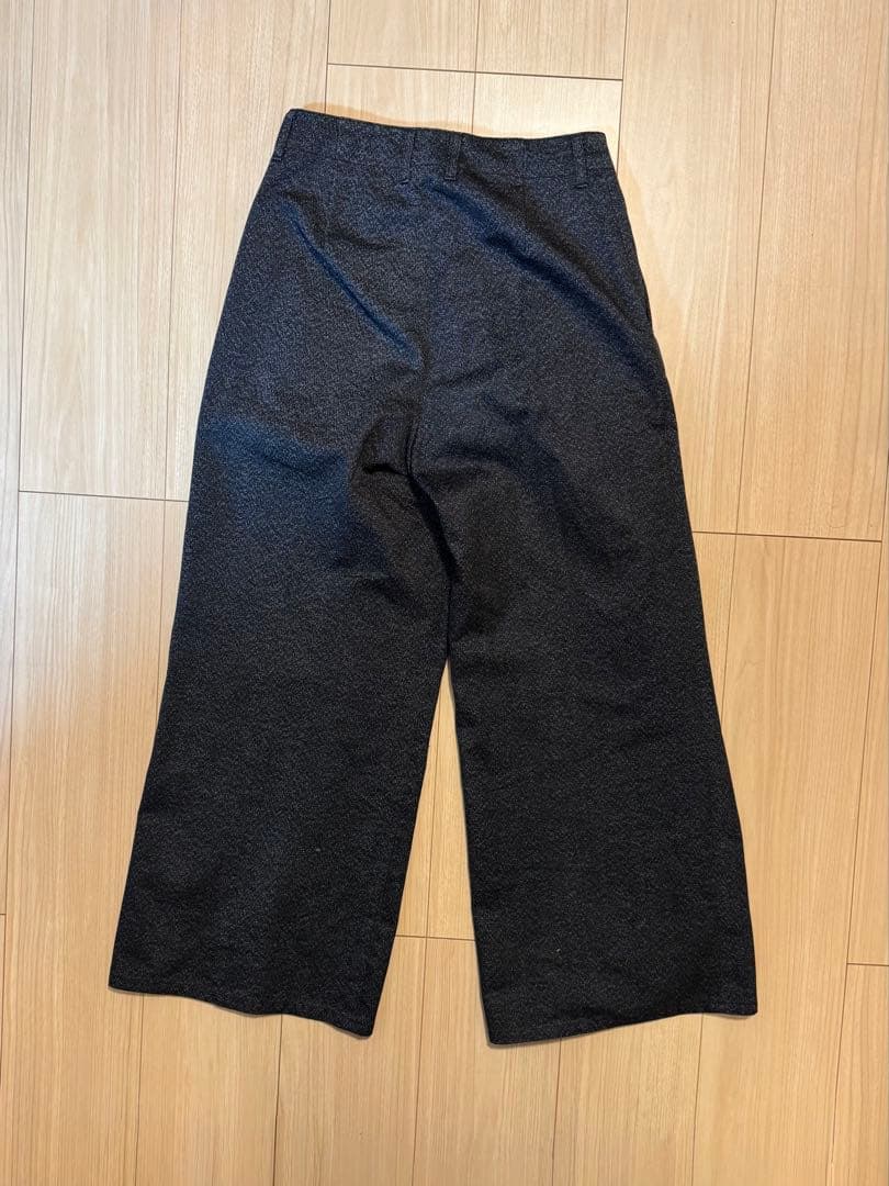 AURALEE ブラック シャンブレー フィンクス　パンツ