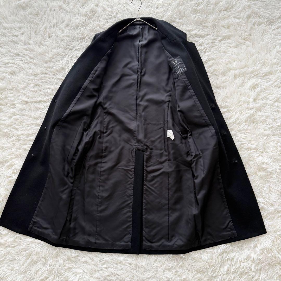 美品【Y's】チェスターコート　ウール　黒　2010AW サイズ3