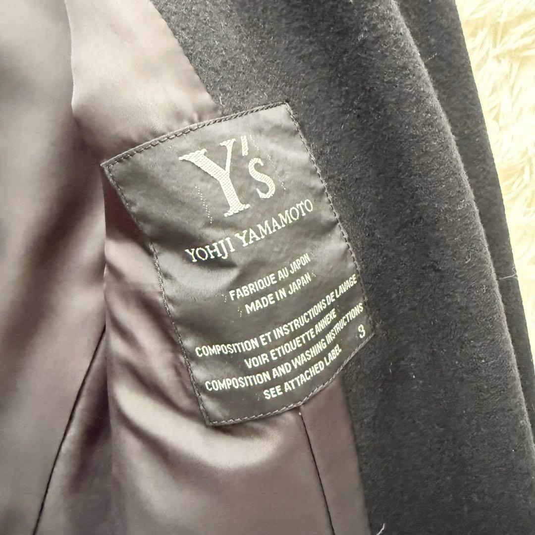 美品【Y's】チェスターコート　ウール　黒　2010AW サイズ3