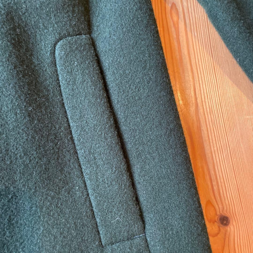 【パラスパレス】ノーカラーコート　ダークグリーン