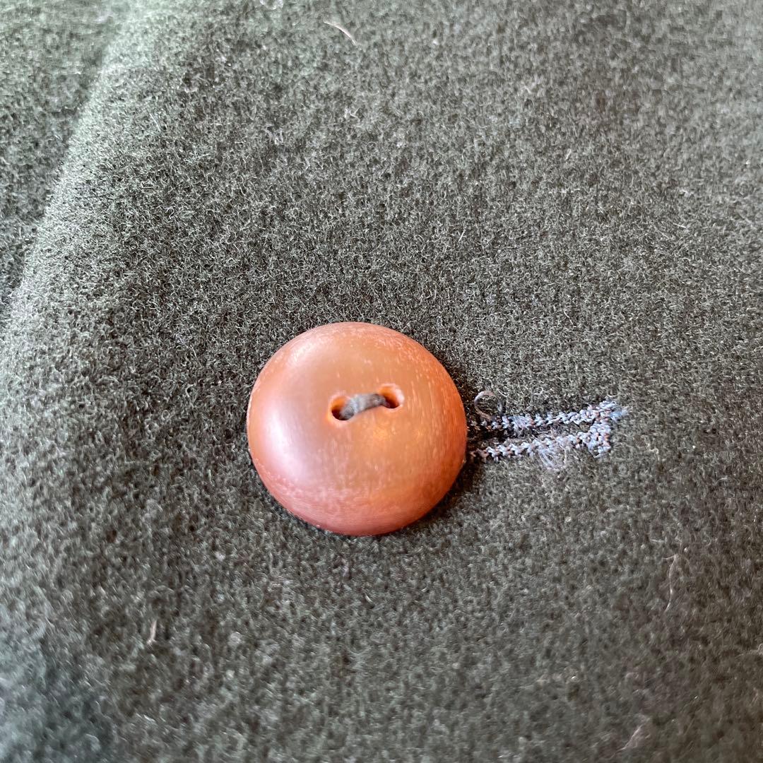 【パラスパレス】ノーカラーコート　ダークグリーン