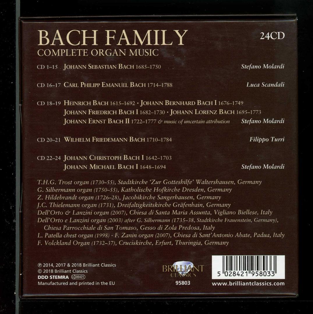 バッハ一族のオルガン曲集 ステファノ・モラルディ 24枚組